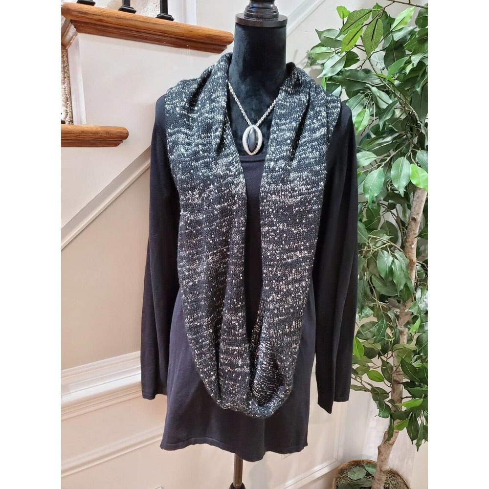 Style&Co. Women's Black Cotton/Rayon Long Sleeve With Shawl & Sweater Size 1x